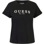 Schwarze Guess T-Shirts aus Baumwolle für Damen Größe M 