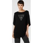 Schwarze Guess T-Shirts aus Viskose für Damen Größe XS 