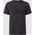 Schwarze Unifarbene Guess T-Shirts aus Baumwolle für Herren Größe XL 