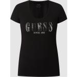 Reduzierte Schwarze Guess Bio T-Shirts aus Baumwolle für Damen Größe XS 