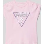 Rosa Guess Kinder T-Shirts aus Baumwolle für Mädchen Größe 104 