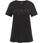 Schwarze Guess T-Shirts aus Baumwolle für Damen Größe S 