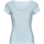 Reduzierte Blaue Guess Henleykragen T-Shirts für Damen Größe S 