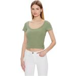 Reduzierte Grüne Kurzärmelige Guess T-Shirts maschinenwaschbar für Damen Größe S 