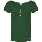 Guess, Grünes T-Shirt mit Strass-Logo Green, Damen, Größe: M