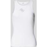 Weiße Guess Tank-Tops aus Polyester für Damen Größe S für den für den Sommer 