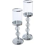 Silberne 10 cm Guido Maria Kretschmer Home & living Runde Kerzenständer Sets aus Glas 