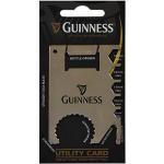 Guinness scheckkartengroßes Multiwerkzeug, silberfarben, mit schwarzem Harfendesign