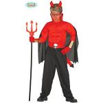 Guirca Muskulöses Teufel-Kostüm für Jungen Halloween-Kostüm rot-schwarz - 110/116 (5-6 Jahre)
