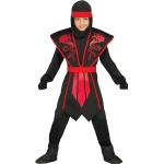 Schwarze Ninja-Kostüme aus Polyester für Kinder Größe 134 