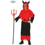 Guirca Teufel Halloween Kostüm für Kinder Teufelkostüm Jungen schwarz rot Gr. 98-146, GröÃŸe:110/116