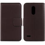 Braune LG K9 Cases Art: Flip Cases mit Bildern aus Glattleder 