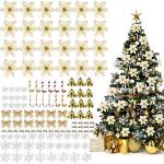 Reduzierte Goldene Weihnachtsanhänger glänzend 24-teilig 