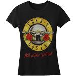 Schwarze Guns N' Roses Damenfanshirts Größe XL 