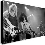 Guns N 'Roses – Leinwand Wand Art, gerahmt, verschiedene Größen, schwarz / weiß, A0 47x33 inches