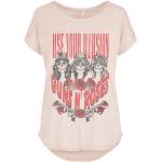Pinke Guns N' Roses Rundhals-Ausschnitt T-Shirts für Damen Größe XXL für Festivals 