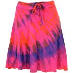 Reduzierte Rote Batik Hippie Guru-Shop Mini Sommerröcke Handwäsche für Damen Größe S für den für den Sommer 