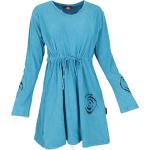 Reduzierte Blaue Hippie Guru-Shop Mini Minikleider & kurze Kleider Handwäsche für Damen Größe XL 