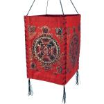 Rote Asiatische Guru-Shop Lampenschirme mit Mandala-Motiv aus Papier 