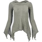 Khakifarbene Guru-Shop Damensweatshirts mit Elfenmotiv mit Kapuze Größe L 