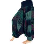 Grüne Ethno Guru-Shop Freizeithosen aus Baumwolle für Damen für den für den Frühling 