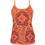 Reduzierte Orange Guru-Shop Trägertops mit Mandala-Motiv für Damen Größe M für den für den Sommer 