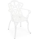 Weiße Bizzotto Gartenstühle & Balkonstühle pulverbeschichtet aus Polyrattan Breite 50-100cm, Tiefe 50-100cm 