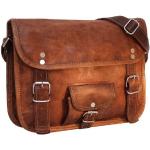 Gusti Leder Handtasche »Emilia 10"« (1-tlg), Handtasche Umhängetasche Ledertasche Vintage Damen Herren Unisex Braun Leder, braun