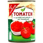 Gut und Günstig Tomaten geschält und gehackt mit Tomatensaft, 6er Pack (6 x 400g)