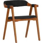 Schwarze Gutmann Factory Teak-Stühle mit Ländermotiv aus Teak Breite 50-100cm, Höhe 50-100cm, Tiefe 50-100cm 