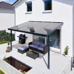 GUTTA Terrassendach »Premium«, BxT: 410,2x306 cm, Bedachung Doppelstegplatten, BxT: 410x306 cm, Dach Polycarbonat bronce, grau, anthrazit