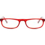 Cremefarbene Rechteckige Vollrand Brillen aus Kunststoff für Herren 