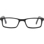 Schwarze Rechteckige Vollrand Brillen aus Kunststoff für Herren 