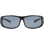 Schwarze Rechteckige Sonnenbrillen polarisiert aus Kunststoff für Herren 