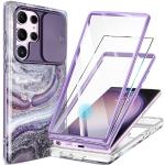 Lila Samsung Galaxy S24 Ultra Hüllen Art: Bumper Cases mit Bildern schmutzabweisend 