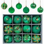 Reduzierte Silberne Christbaumkugeln & Weihnachtsbaumkugeln matt aus Kunststoff bruchsicher 12-teilig 