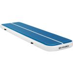 Gymrex Aufblasbare Turnmatte - Airtrack - 400 x 100 x 20 cm - 200 kg - blau/weiß GR-ATM5