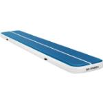 Gymrex Aufblasbare Turnmatte - Airtrack - 600 x 100 x 20 cm - 300 kg - blau/weiß GR-ATM7