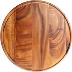 Braune Moderne Teller 36 cm aus Holz 