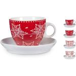 Rote Moderne Teetassen aus Porzellan 