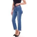 H.I.S. Coletta Worker Damen High Waist Jeans Mom-Jeans Straight-Fit 65698413 Blau, Größe:W28/L30
