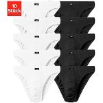 Schwarze Unifarbene H.I.S Micro-Slips & Minislips aus Baumwolle für Herren Größe S 10-teilig 