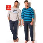 Sportliche H.I.S Pyjamas lang aus Baumwolle für Herren Größe S 2-teilig 