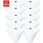 Weiße Unifarbene H.I.S Herrenslips & Herrenpanties aus Baumwolle Größe S 10-teilig 