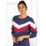 Marineblaue H.I.S Nachhaltige Rundhals-Ausschnitt Damensweatshirts aus Baumwolle Größe XS 