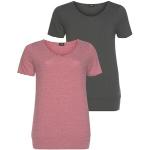 T-Shirt H.I.S pink (anthrazit, pink, gestreift) Damen Shirts kurzarm Große Größen