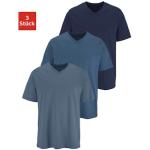 Dunkelblaue H.I.S Nachhaltige V-Ausschnitt Herrenunterhemden aus Baumwolle Größe 7 XL 
