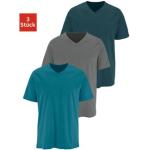Petrolfarbene H.I.S Nachhaltige V-Ausschnitt Herrenunterhemden aus Baumwolle Größe 7 XL 