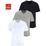 Schwarze Melierte H.I.S Nachhaltige V-Ausschnitt Herrenunterhemden aus Baumwolle Größe 7 XL 