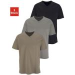 Olivgrüne H.I.S Nachhaltige V-Ausschnitt Herrenunterhemden aus Baumwolle Größe 7 XL 